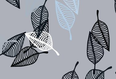 Hafif BLUE vektör çizim arkaplanı. Yapraklı basit bir illüstrasyon. İş tasarımınız için yeni şablon.