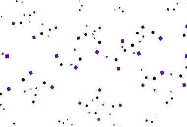 Açık Mor, pembe vektör deseni, çemberli, küplü. Soyut tarzda dekoratif tasarım, çizgiler, noktalar, küplerle. Reklamınız, posteriniz, afişiniz için en iyi tasarım.