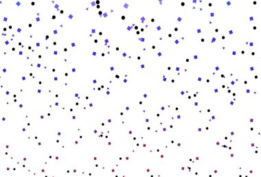 Açık Pembe, mavi vektör desenli, daireli, küplü. Çemberler, üçgenler ve küplerle soyut gradyan çizimi. Web siteleri için şablon kullanılabilir.