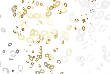 Açık sarı, daireli turuncu vektör şablonu. Soyut arka planda bulanık kabarcıklar ve renkli gradyan. Marka kitabınız için şablon.