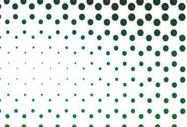 Açık mavi, daire şekilli yeşil vektör düzeni. Bulanık yağmur damlaları olan soyut bir çizim. Marka kitabınız için şablon.