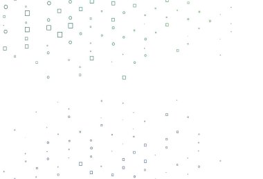 Açık mavi, kristalli yeşil vektör deseni, dikdörtgenler. Dikdörtgenleri ve kareleri olan güzel bir çizim. Web siteleri, iniş sayfaları için desen.