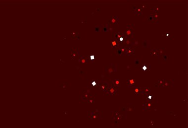 Açık kırmızı vektör şablonu kristaller, daireler, kareler. Daireler, çizgiler, rengarenk eşkenar dörtgenler. Web siteleri için şablon kullanılabilir.