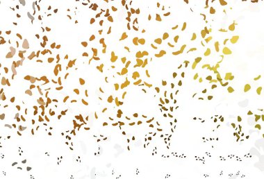 Açık Sarı, soyut formlarla turuncu vektör arkaplanı. Renkli rastgele şekillerle modern soyut illüstrasyon. Web siteniz için basit tasarım.