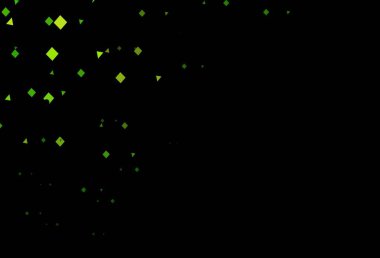 Daireli koyu yeşil vektör deseni. Küreler, kareler ve çizgilerle soyut çizimler. İş ilanları, broşürler, broşürler için desen