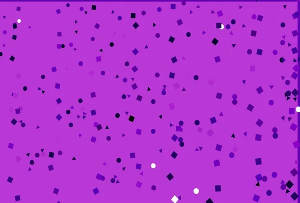 Світло Фіолетова Рожева Векторна Текстура Полістилі Колами Кубиками Кола Лінії — стоковий вектор