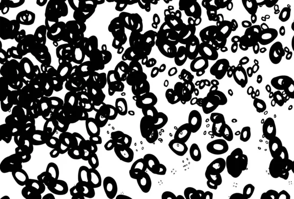Černobílé Vektorové Uspořádání Kruhovými Tvary Třpytivé Abstraktní Ilustrace Rozmazanými Kapkami — Stockový vektor