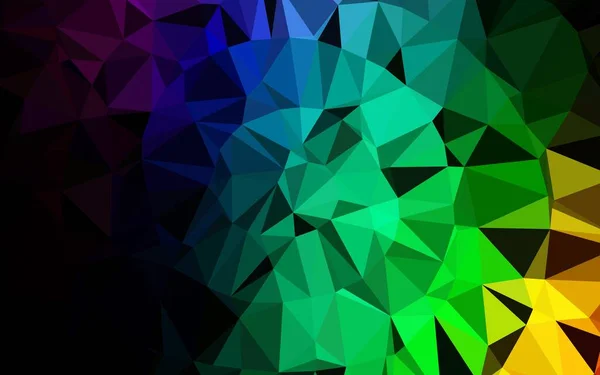 Multicolor Oscuro Textura Del Triángulo Borroso Vector Del Arco Iris — Archivo Imágenes Vectoriales