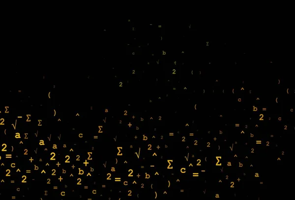 Темно Желтая Оранжевая Векторная Текстура Математическими Сияниями Яркая Красочная Иллюстрация — стоковый вектор
