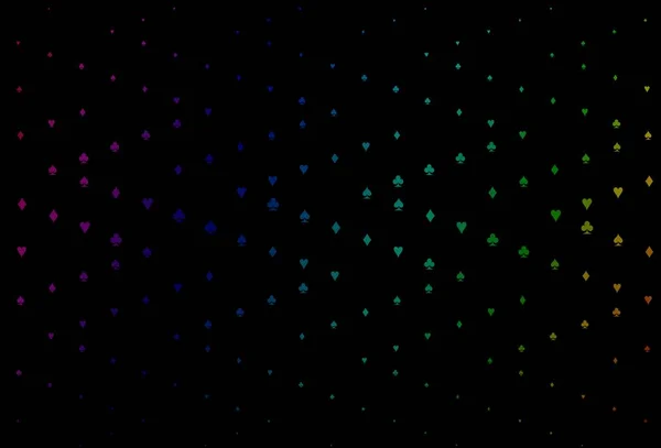 Multicolore Foncé Disposition Vectorielle Arc Ciel Avec Des Éléments Cartes — Image vectorielle