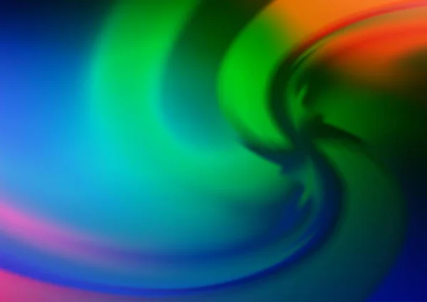 Dark Multicolor Rainbow Vektor Hintergrund Mit Flüssigen Formen — Stockvektor