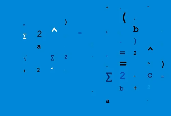 Jasnoniebieska Pokrywa Wektora Elementami Matematycznymi Zamazany Design Prostym Stylu Kolekcją — Wektor stockowy