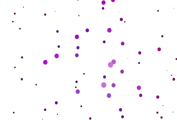 Cubierta Vector Púrpura Claro Con Manchas Burbujas Borrosas Sobre Fondo — Vector de stock