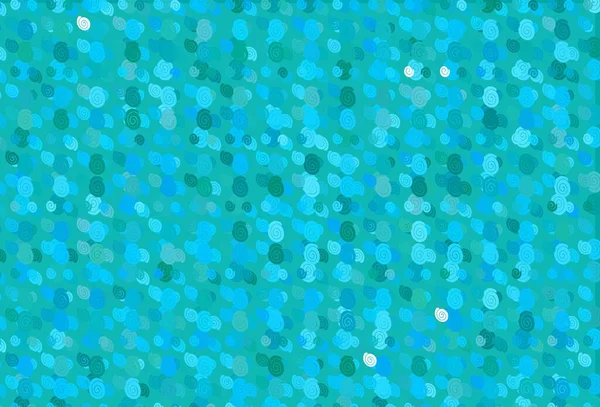 浅蓝色 带气泡形状的绿色矢量图案 现代梯度抽象的插图与带条纹的线条 业务设计的模式 — 图库矢量图片