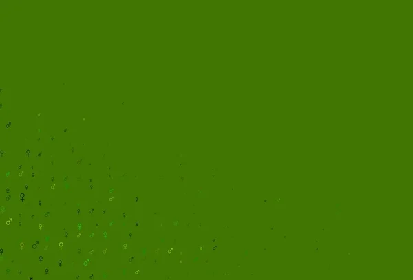 Hellgrüner Gelber Vektorhintergrund Mit Geschlechtsmerkmalen Schlichte Gradienten Gestaltung Abstrakten Stil — Stockvektor