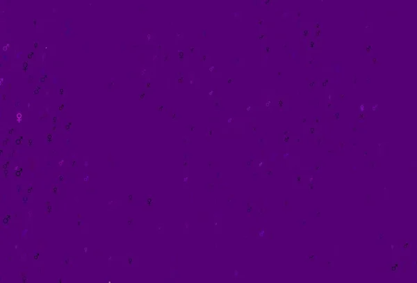 Светло Фиолетовая Векторная Текстура Мужскими Женскими Иконами Умная Иллюстрация Красочном — стоковый вектор