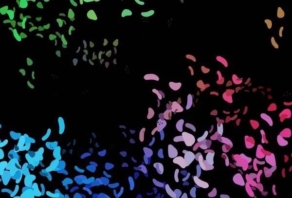 Dark Multicolor Tekstur Vektor Rainbow Dengan Bentuk Acak Berwarna Kacau - Stok Vektor