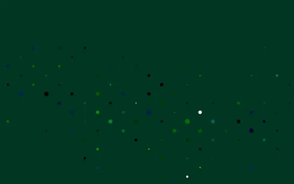 Bleu Clair Motif Vectoriel Vert Avec Sphères — Image vectorielle