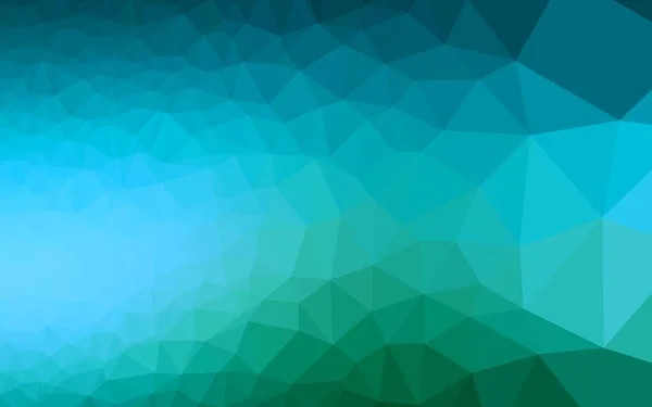 Hellblauer Grüner Vektor Polygonaler Hintergrund — Stockvektor