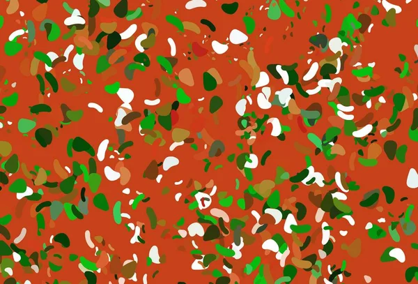 Plantilla Vectorial Verde Claro Rojo Con Formas Memphis Ilustración Colorida — Vector de stock