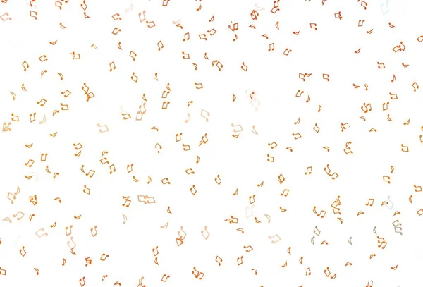 Texture Vectorielle Orange Clair Avec Des Notes Musicales Illustration Brillante — Image vectorielle