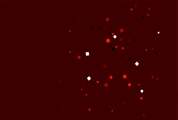Шаблон Светло Красного Вектора Кристаллами Кругами Квадратами Круги Линии Ромб — стоковый вектор