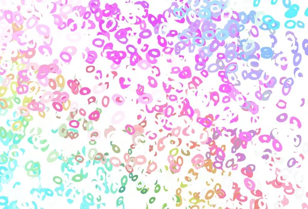 ライトマルチカラー 円形状のレインボーベクトルレイアウト カラフルな水滴と現代抽象的なイラスト チラシのパターン — ストックベクタ