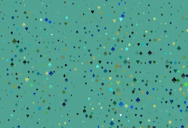 Bleu Clair Disposition Vectorielle Jaune Avec Des Éléments Cartes Illustration — Image vectorielle