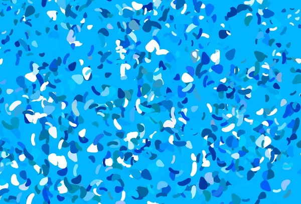 Rastgele şekilli açık mavi vektör dokusu. Modern tarzda değişen renkli kaotik formlar. Kartvizitiniz için modern tasarım.