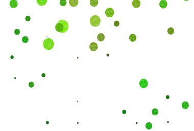 Yeşil daireli beyaz vektör arkaplanı 