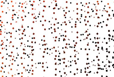 Açık sarı, turuncu vektör arkaplan çizgiler, daireler, eşkenar dörtgenler. Renkli noktaları, çizgileri, küpleri olan soyut çizimler. İniş sayfası için modern şablon.