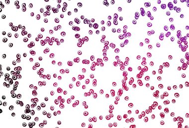 Çember şekilli açık pembe vektör düzeni. Soyut arka planda bulanık kabarcıklar ve renkli gradyan. Posterler, afişler için tasarım.