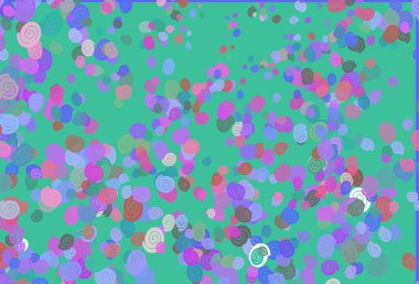 Açık Çokrenkli, eğri çizgili Gökkuşağı vektör arkaplanı. Belirsiz, soyut ve gradyan bir çizim. Marka kitabı için zarif desen.