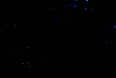 Lacivert, yeşil vektör kaplamalı ve daireler şeklinde. Renkli noktaları, çizgileri, küpleri olan soyut çizimler. İniş sayfası için modern şablon.