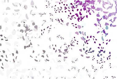 Soyut şekilli açık mor vektör arkaplanı. Renkli rastgele şekillerle modern soyut illüstrasyon. Bir cep telefonu için arka plan.