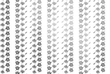 Light Silver, gri vektör çizim kalıbı. Basit arkaplanda gradyanı olan soyut yapraklar. İş tasarımınız için yeni şablon.