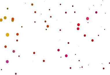 Açık pembe, küreli sarı vektör deseni. Doğa tarzında renkli baloncuklu soyut illüstrasyon. Suyun deseni, yağmur damlaları.