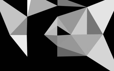 Açık Gümüş, gri vektör düşük polimerli kaplama.