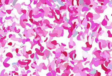 Soyut biçimlere sahip açık pembe vektör arkaplanı. Rastgele şekillerle soyut tarzda dekoratif tasarım. Kartvizitiniz için modern tasarım.