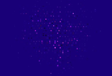 Açık pembe, kristalleri ve dikdörtgenleri olan mavi vektör deseni. Renkli dikdörtgenlerle modern soyut çizimler. Reklamlar için desen.