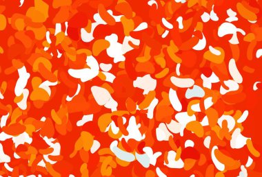 Soyut şekilli hafif turuncu vektör arkaplanı. Renkli rastgele şekillerle modern soyut illüstrasyon. Web siteniz için basit tasarım.