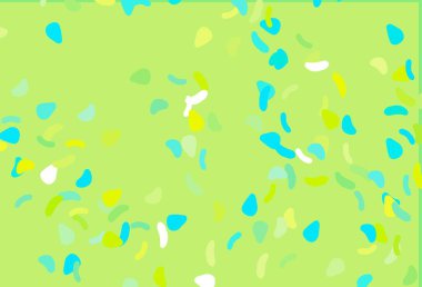 Açık mavi, Memphis şekilli sarı vektör şablonu. Soyut gradyan şekilli basit renkli çizimler. İşiniz için en iyi akıllı tasarım.