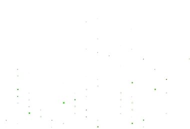 Açık yeşil, çokgen biçiminde sarı vektör kapağı. Soyut arkaplanda dikdörtgenler ve renkli gradyanlar. Web siteleri, iniş sayfaları için desen.