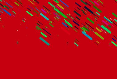 Açık Çokrenkli, düz çizgili Gökkuşağı vektör düzeni. Bulanık dekoratif tasarım basit bir şekilde çizgilerle. İş broşürleri, broşürler için desen.