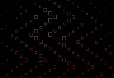 Koyu yeşil, dikdörtgenli, kare şeklinde kırmızı vektör düzeni. Dikdörtgen şekilli soyut çizimler. İş broşürleri, broşürler için desen.