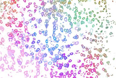 Açık Çokrenkli, daireli Gökkuşağı vektör şablonu. Bulanık yağmur damlaları olan soyut bir çizim. Reklamlar, broşürler için desen.