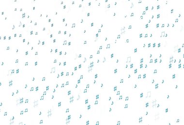 Müzik sembollü soyut vektör arkaplanı. Soyut tarzda dekoratif tasarım ve müzik şekilleri. Fasion dergileri için şablon. 