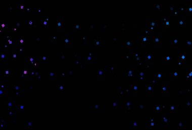 Lacivert, kırmızı vektör desenli çokgen daireler. Küreler, kareler ve çizgilerle soyut çizimler. Duvar kağıtları için şablon.