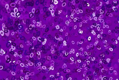 Noktalı koyu mor vektör arkaplanı. Bulanık dekoratif tasarım baloncuklu soyut tarzda. Marka kitabınız için şablon.