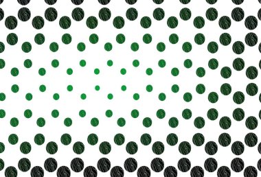 Yeşil daireli beyaz vektör arkaplanı 